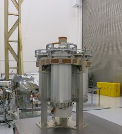 Image of IXPE Mirror Assemblies (MMAs) integrated into the Mirror Module Support Structure (MMSS)